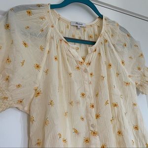 Madewell floral blouse
